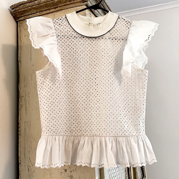 Sonia Rykiel Tops - Sonia Rykiel Cotton Eyelet Top XS